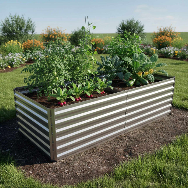 Potager surélevé en métal galvanisé - Résistant aux insectes