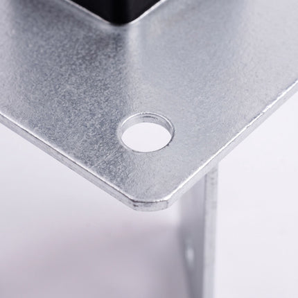 Supports de poteaux en acier galvanisé, lot de 4 – Argent, 90 x 150 mm