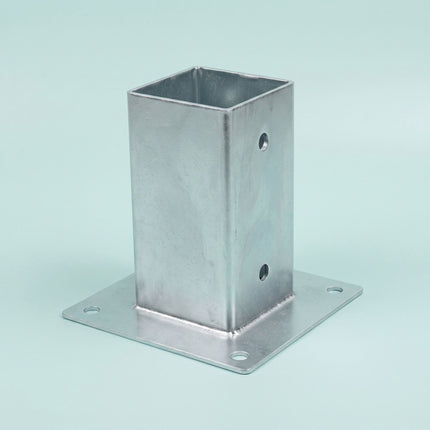 Supports de poteaux en acier galvanisé, lot de 4 – 70 x 70 mm