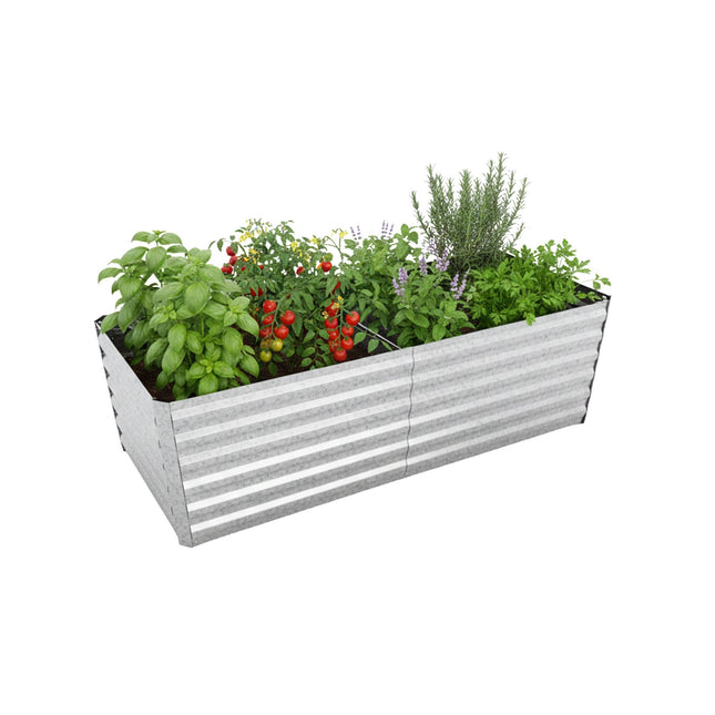 Potager surélevé galvanisé 57 x 180 x 90 cm