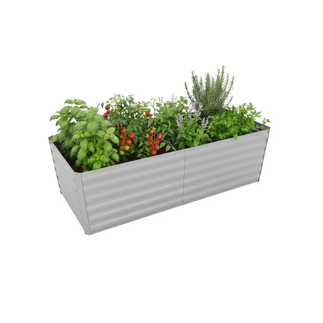 Potager surélevé galvanisé 57 x 180 x 90 cm