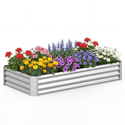 Potager surélevé galvanisé 180 x 90 x 30 cm, base ouverte