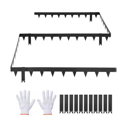 Galvanized Steel Landscape Edging, 10-Pack, 40 x 4.5 in, Black