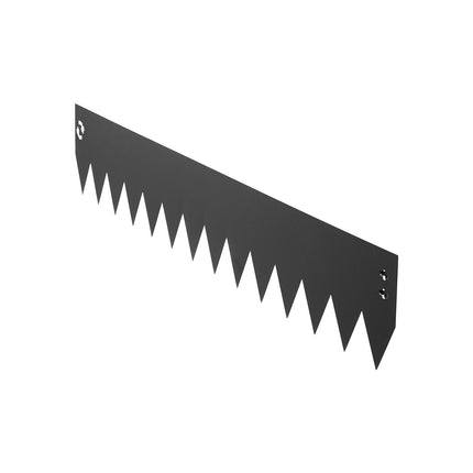 Galvanized Steel Landscape Edging, 6-Pack 40x6 in, Clips, Black