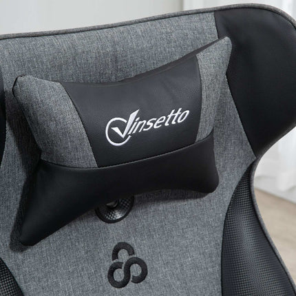 Chaise de jeu, hauteur réglable, noir/gris, design ergonomique
