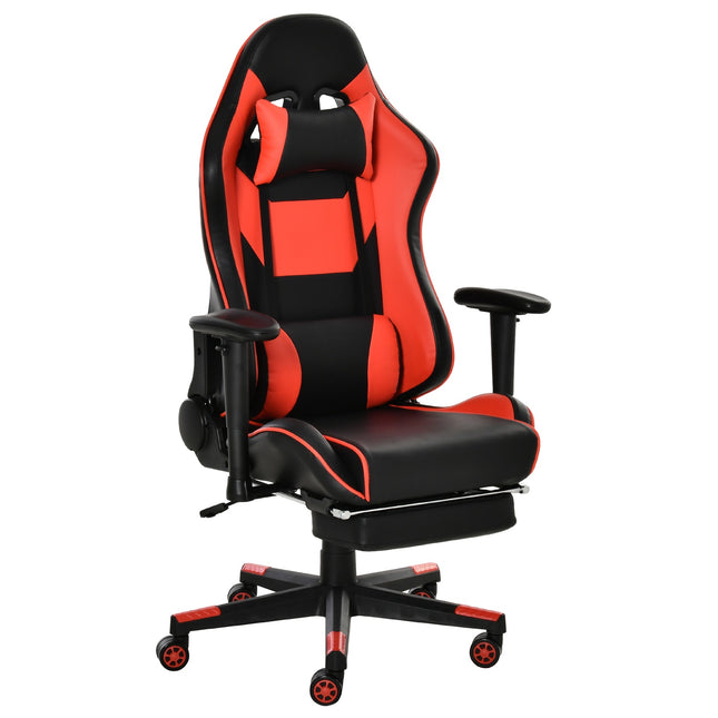 Chaise De Jeu, Chaise De Bureau, Chaise De Bureau, Avec Repose-Pieds, Fonction Berçante Et Inclinable, Ergonomique, 72X121-130Cm