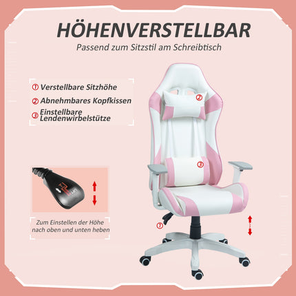 Ergonomischer Gaming-Bürostuhl, Ruhesessel mit Lendenwirbelstütze