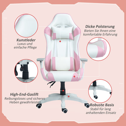 Ergonomischer Gaming-Bürostuhl, Ruhesessel mit Lendenwirbelstütze