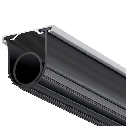 Garage Door Bottom Seal Kit, U+O Rubber, 16 ft Black