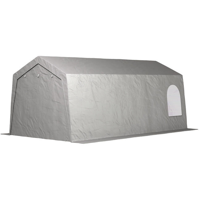 Wasserdichtes Outdoor-Garagenzelt – 300x600x250 cm, hellgrau