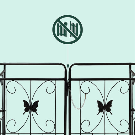 Arche de jardin avec portail et jardinières, treillis métallique