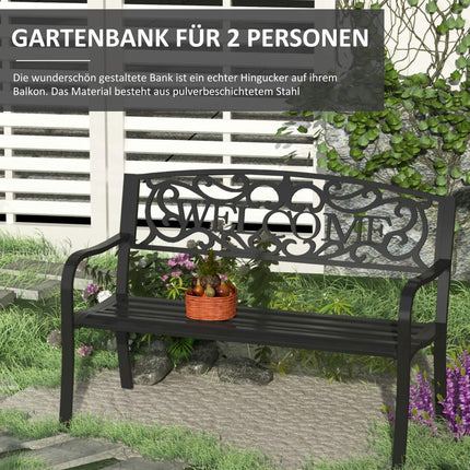 Banc De Jardin Banc 2 Places Banc De Parc Mobilier De Jardin En Métal