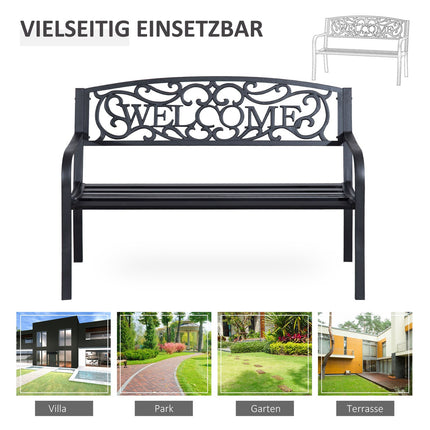 Banc De Jardin Banc 2 Places Banc De Parc Mobilier De Jardin En Métal