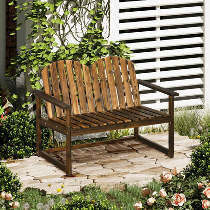 Gartenbank mit Rückenlehne, Armlehnen, 2-Sitzer