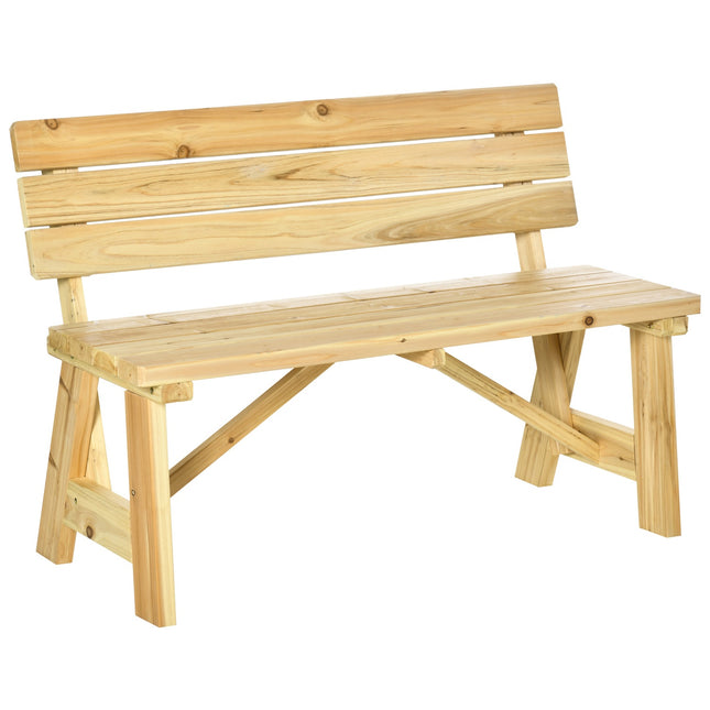 Gartenbank 2-Sitzer mit Rückenlehne, Tragkraft 220 kg