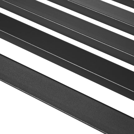 Gartenbank aus schwarzem Metall für 2 Personen – 127 x 58 x 82 cm