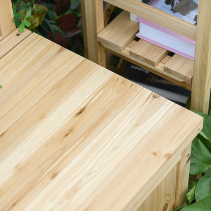 Gartenbank mit Stauraum, 2-Sitzer, Fichte, 250 kg Tragfähigkeit