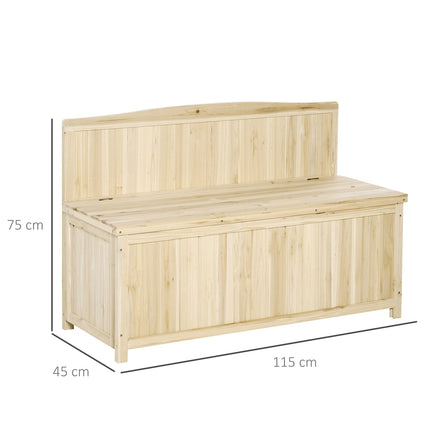 Gartenbank mit Stauraum, 2-Sitzer, Fichte, 250 kg Tragfähigkeit