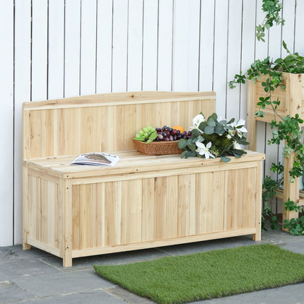 Gartenbank mit Stauraum, 2-Sitzer, Fichte, 250 kg Tragfähigkeit