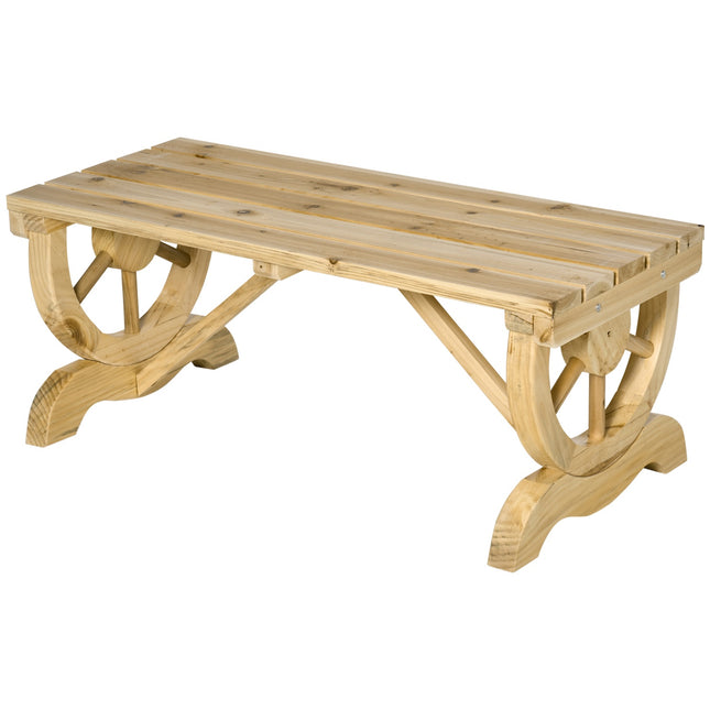 Banc De Jardin En Bois Résistant Aux Intempéries Meubles De Jardin Banc Rustique Naturel 98 X 50 X 39,5 Cm
