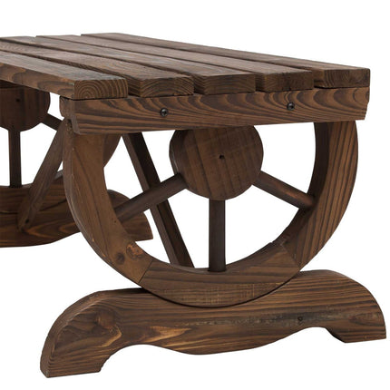 Banc De Jardin En Bois Résistant Aux Intempéries Meubles De Jardin Banc Rustique Naturel 98 X 50 X 39,5 Cm