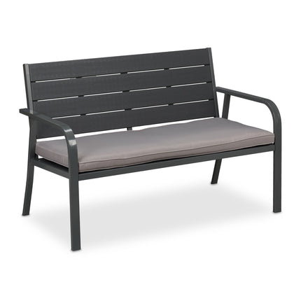 Banc de jardin avec coussin - 2 places d'extérieur
