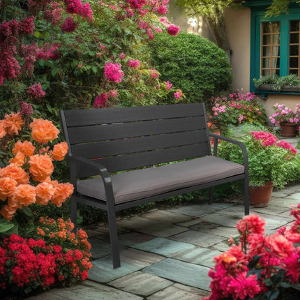 Banc de jardin avec coussin - 2 places d'extérieur