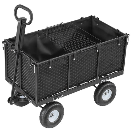 Garden Cart 1200 lb, Steel Utility Wagon, 10-Inch Tires