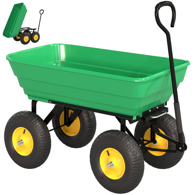 Gartenkarre mit Kippfunktion, 75L, 200kg Tragkraft