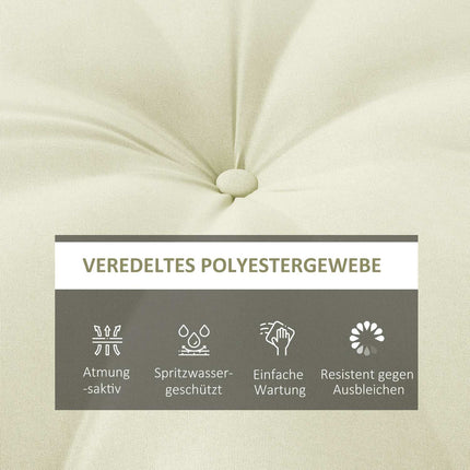 Beiges Polyester Mondstuhlkissen - 10 cm Polsterung