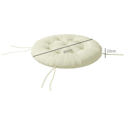 Beiges Polyester Mondstuhlkissen - 10 cm Polsterung