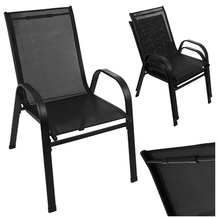 Ensemble de chaises de jardin, 2 chaises empilables en fer, résistantes aux UV