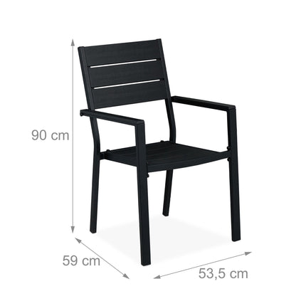 Ensemble de 4 chaises de jardin