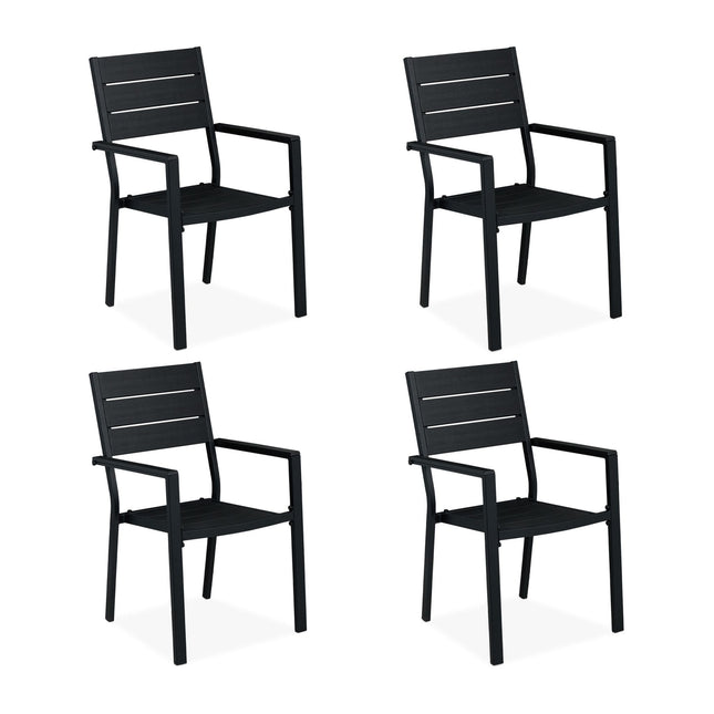 Ensemble de 4 chaises de jardin