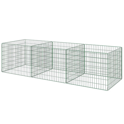 Garten-Kompostbehälter, Stahl, 270 L, offenes Maschendesign