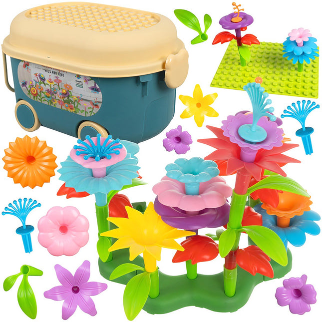 Jeu de blocs de construction pour jardin, 139 pièces, multicolore