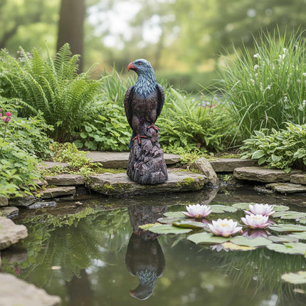 Statue d'aigle de jardin, en polyrésine résistante aux intempéries et aux UV.