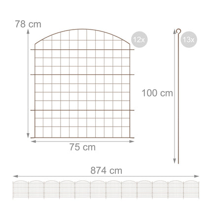 Clôture de jardin avec arche - Clôture de protection de bassin en métal