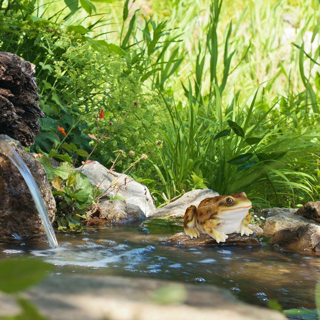 Figurine de jardin en pierre artificielle en forme de grenouille