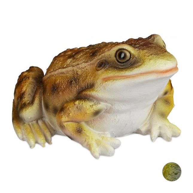 Figurine de jardin en pierre artificielle en forme de grenouille