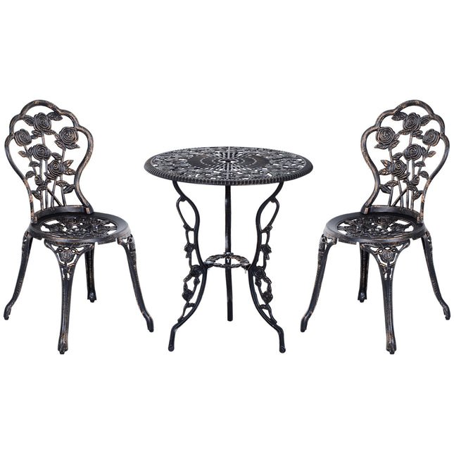Salon De Jardin Pour 2 Personnes, Salon De Jardin, Groupe De Sièges, Ensemble De Balcon, Ensemble De Meubles De Balcon, Chaise De Table, Bronze
