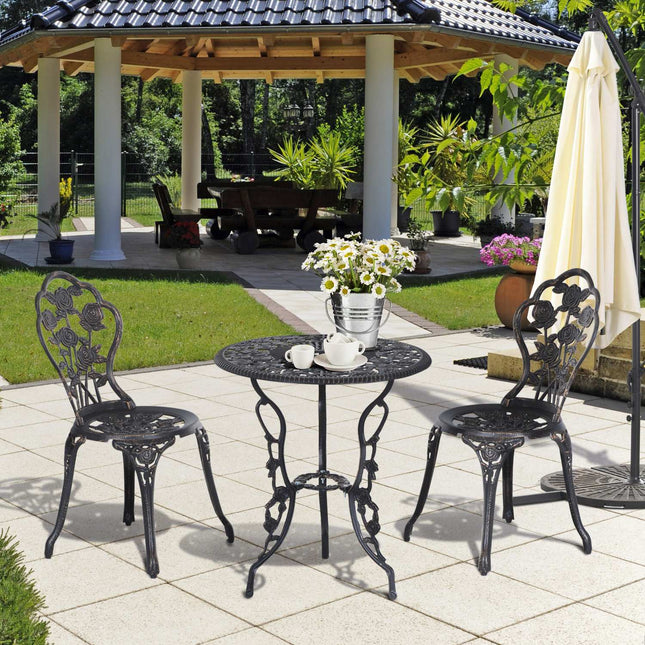 Salon De Jardin Pour 2 Personnes, Salon De Jardin, Groupe De Sièges, Ensemble De Balcon, Ensemble De Meubles De Balcon, Chaise De Table, Bronze