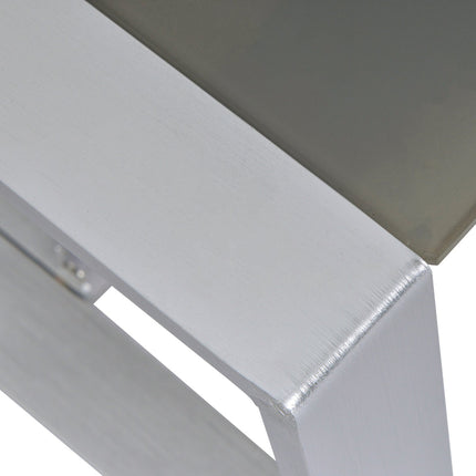 Gartensitzgruppe 5-teilig aus Aluminium mit Tisch aus gehärtetem Glas
