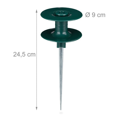 Gartenschlauchführungen mit Metall-Erdspießen, 6er-Pack