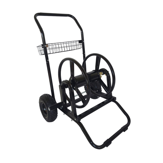 Chariot pour tuyau d'arrosage avec enrouleur de 60 m et roues