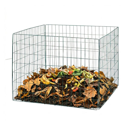 Composteur de feuilles de jardin, treillis métallique, grande capacité