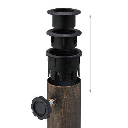 Pied de parasol de jardin, compatible avec les mâts de Ø 34 à 48 mm, robuste