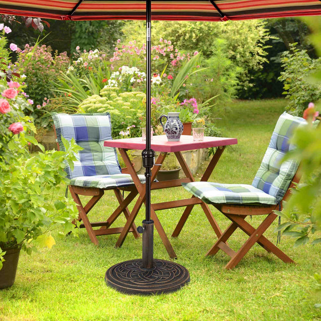 Pied de parasol de jardin, compatible avec les mâts de Ø 34 à 48 mm, robuste