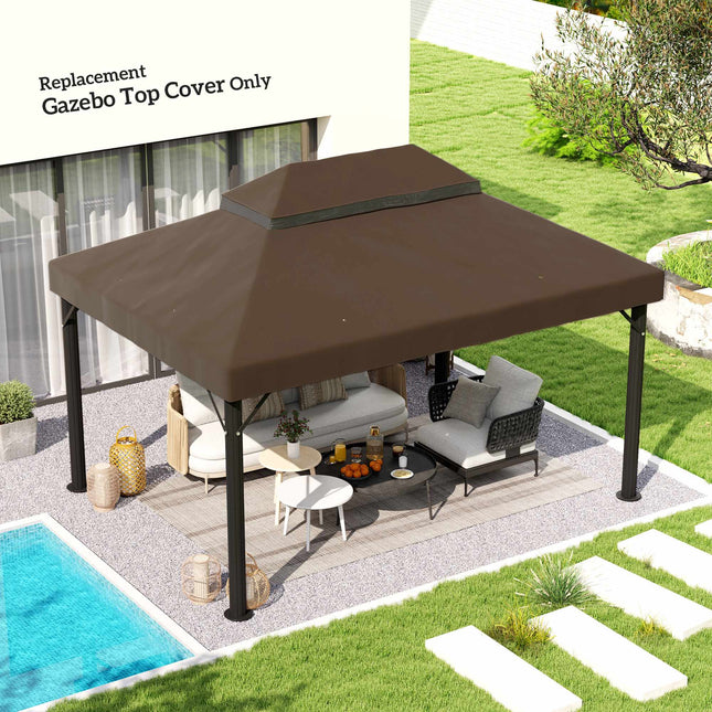 Bâche pour pavillon de jardin 3x4 m, tissu Oxford double couche
