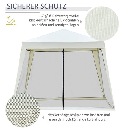 Partyzelt Pavillon - wetterfest, Moskitonetz, 3x3M